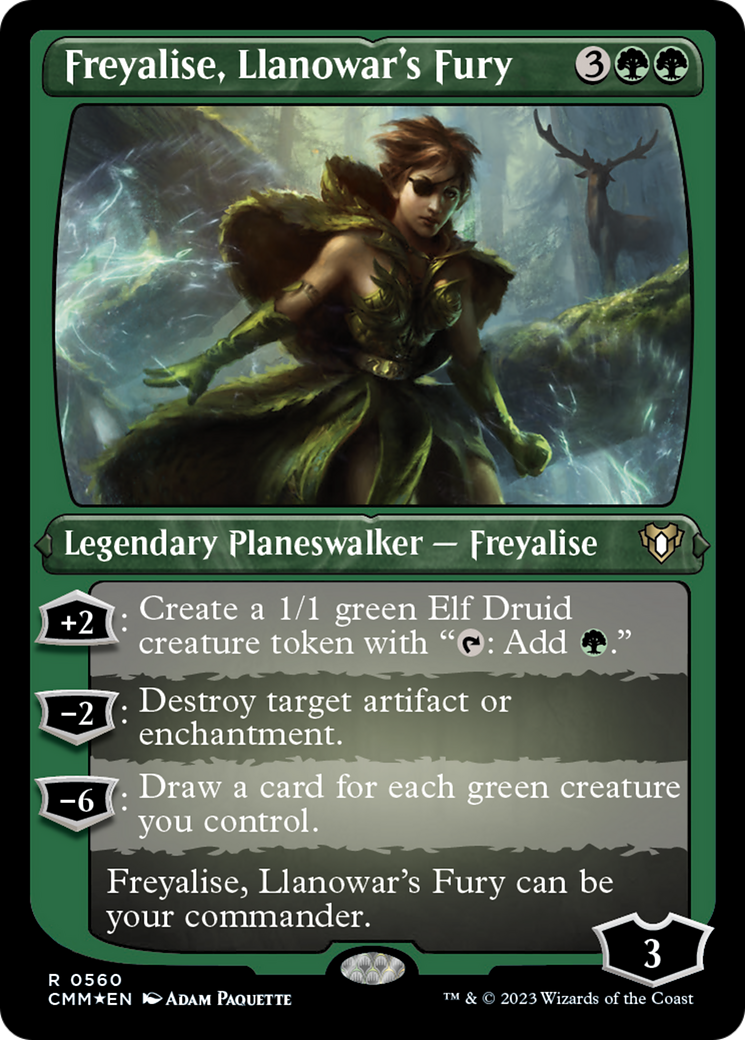 {R} Freyalise, Llanowar's Fury (Foil Etched) [Commander Masters][CMM 560]