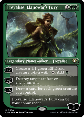 {R} Freyalise, Llanowar's Fury (Foil Etched) [Commander Masters][CMM 560]