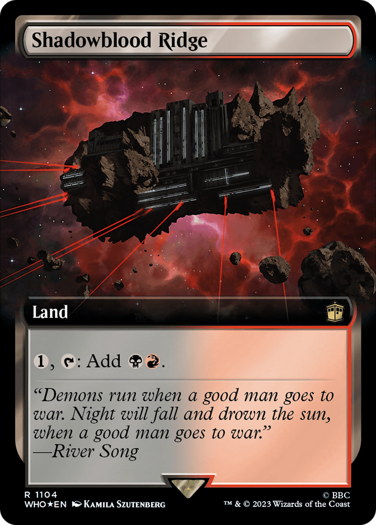 {R} Shadowblood Ridge (Extended Art) (Surge Foil) [Doctor Who][WHO 1104]