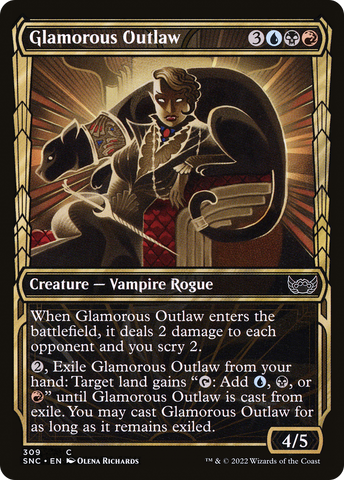 {C} Glamorous Outlaw (Showcase Golden Age) [Streets of New Capenna][SNC 309]