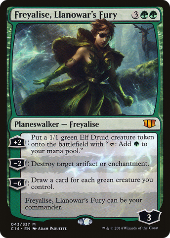 {R} Freyalise, Llanowar's Fury [Commander 2014][C14 043]