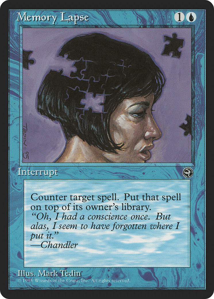 {C} Memory Lapse (Chandler Flavor Text) [Homelands][HML 32B]