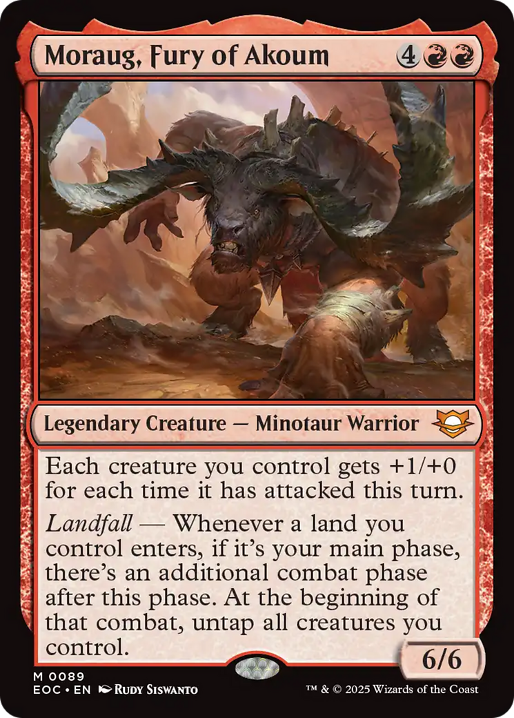 {@@ EOC R} Moraug, Fury of Akoum [Edge of Eternities Commander][EOC 089]