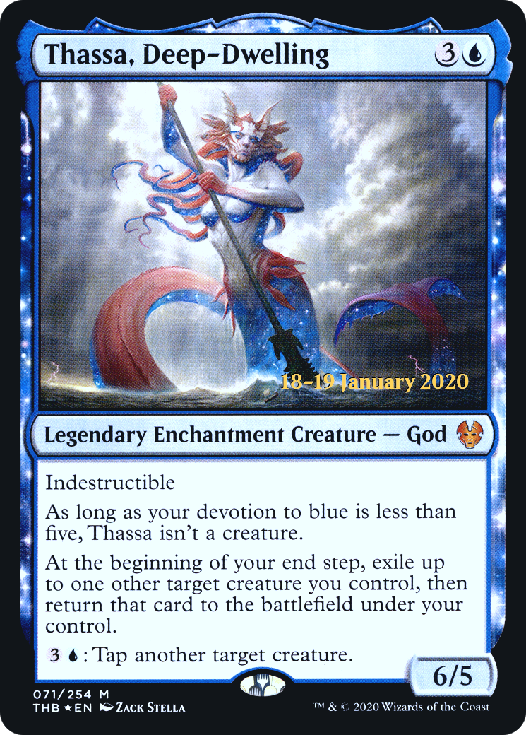 {R} Thassa, Deep-Dwelling [Theros Beyond Death Prerelease Promos][PR THB 071]