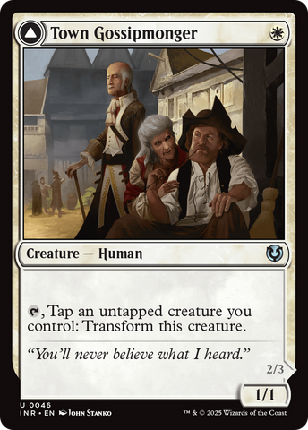{C} Town Gossipmonger // Incited Rabble [Innistrad Remastered][INR 046]