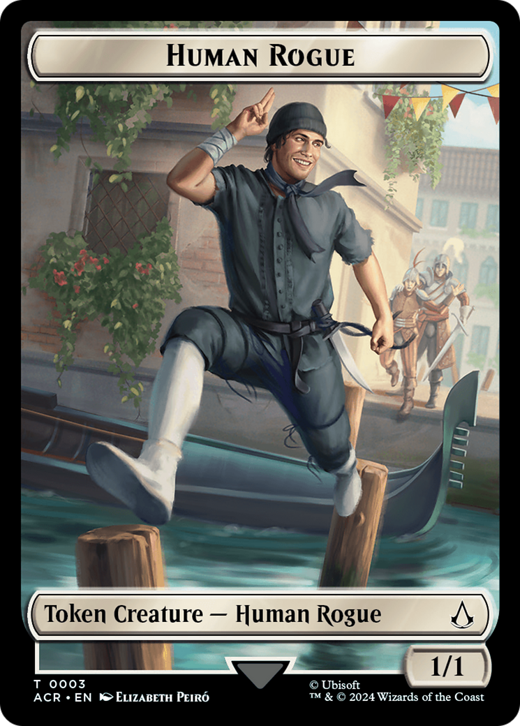 {T} Assassin // Human Rogue Double-Sided Token [Assassin's Creed Tokens][TACR 4//3]