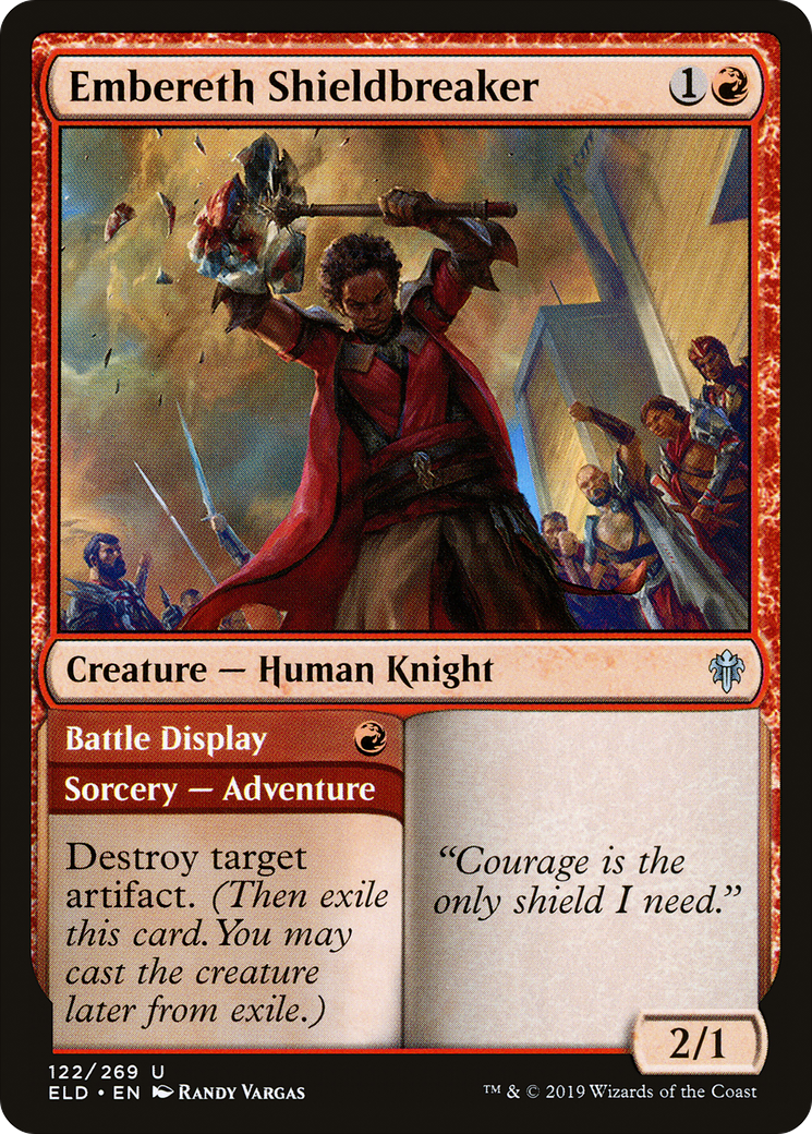 {C} Embereth Shieldbreaker // Battle Display [Throne of Eldraine][ELD 122]