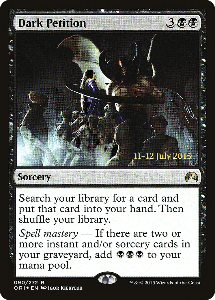 {R} Dark Petition [Magic Origins Prerelease Promos][PR ORI 090]