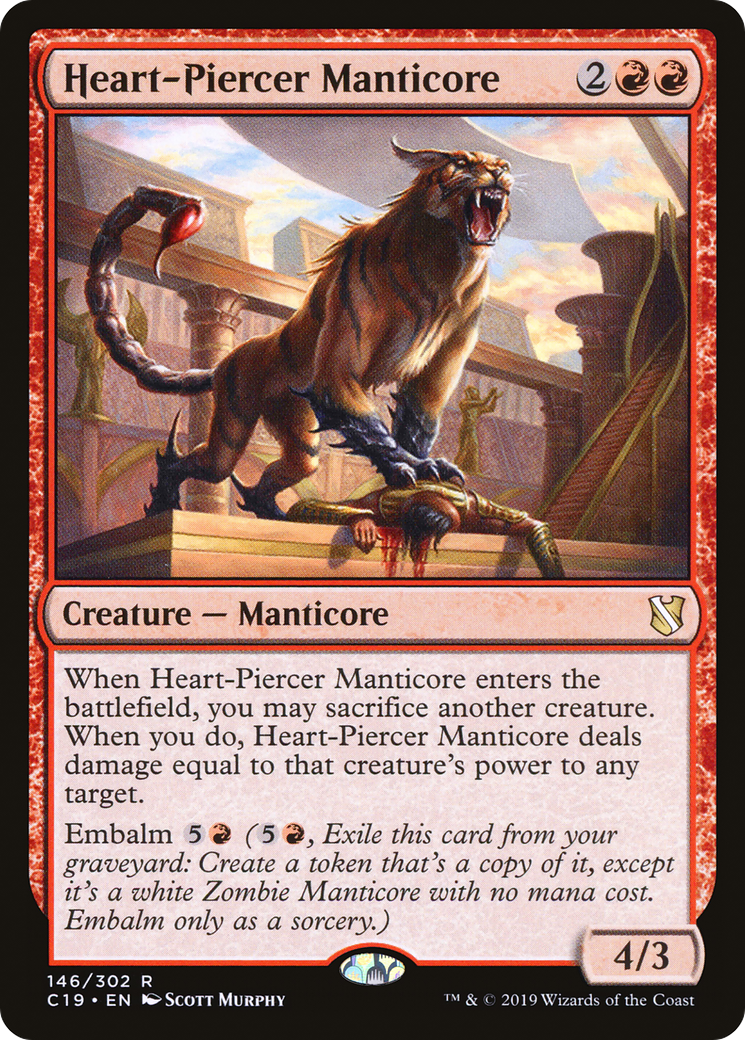 {R} Heart-Piercer Manticore [Commander 2019][C19 146]