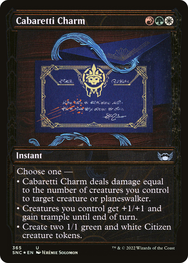 {C} Cabaretti Charm (Showcase Golden Age Gilded Foil) [Streets of New Capenna][SNC 365]