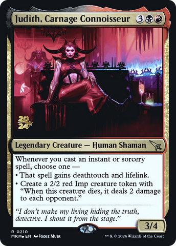 {R} Judith, Carnage Connoisseur [Murders at Karlov Manor Prerelease Promos][PR MKM 210]