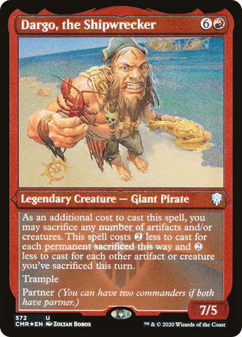 {C} Dargo, the Shipwrecker (Etched) [Commander Legends][CMR 572]