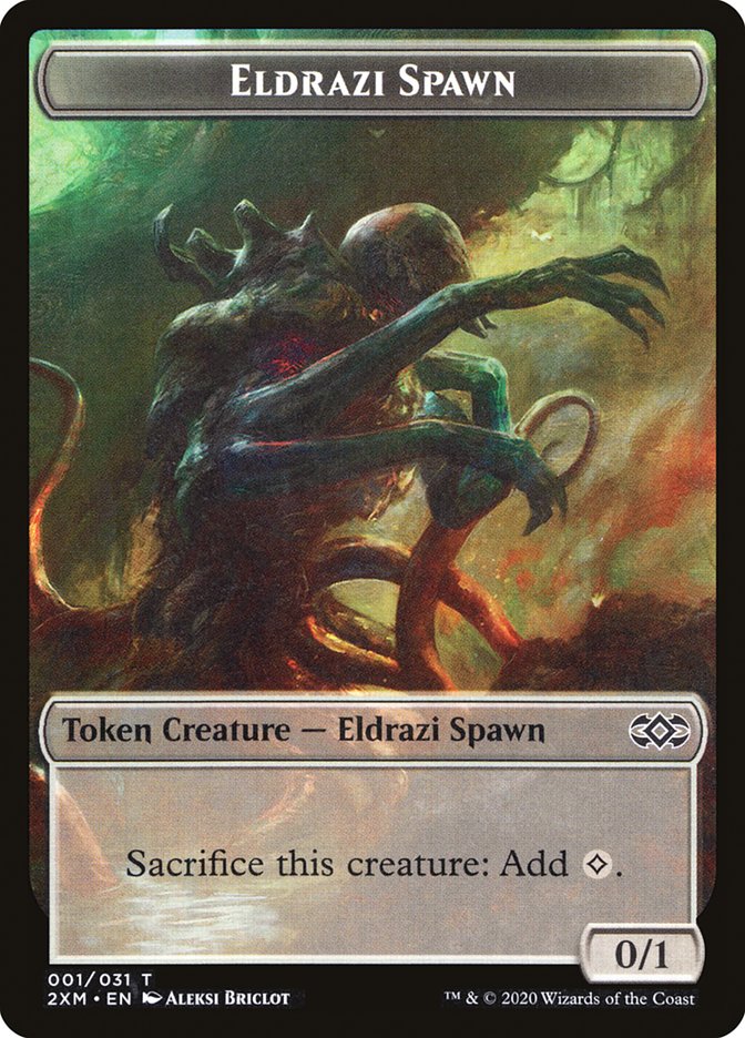 {T} Eldrazi Spawn Token [Double Masters Tokens][T2XM 001]