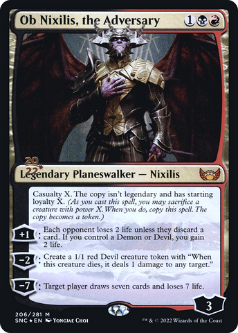 {R} Ob Nixilis, the Adversary [Streets of New Capenna Prerelease Promos][PR SNC 206]