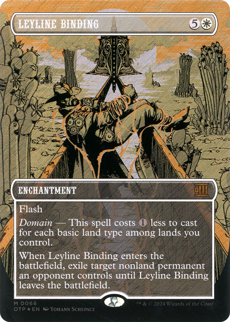 {R} Leyline Binding (Textured Foil) [Outlaws of Thunder Junction: Breaking News][OTP 066]