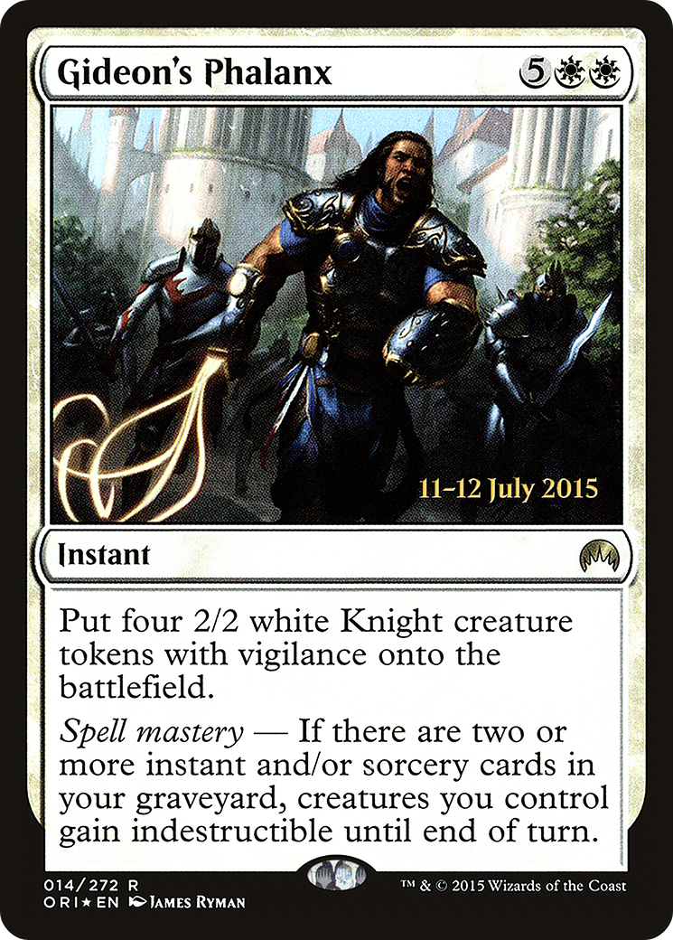 {R} Gideon's Phalanx [Magic Origins Prerelease Promos][PR ORI 014]