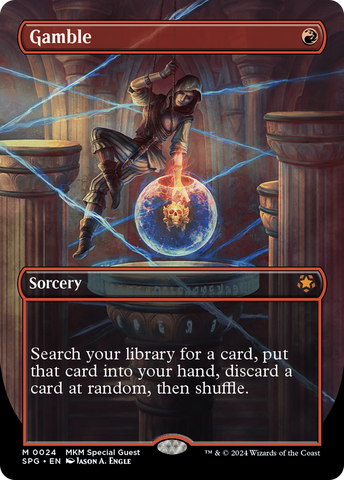 {R} Gamble (Borderless) [Murders at Karlov Manor Special Guests][SPG 024]