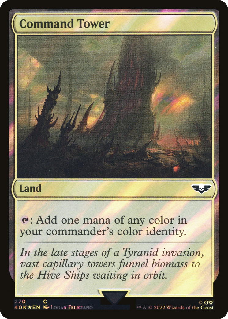 {C} Command Tower (270) (Surge Foil) [Universes Beyond: Warhammer 40,000][SF 40K 270]