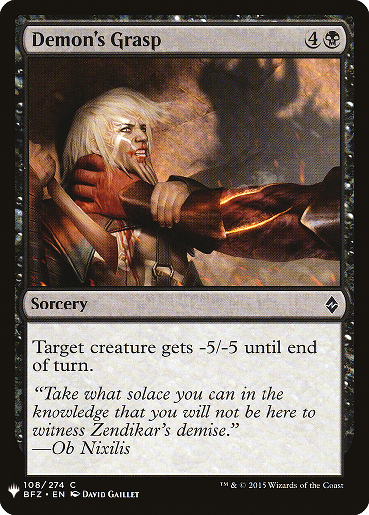 {C} Demon's Grasp [Mystery Booster][LS BFZ 108]