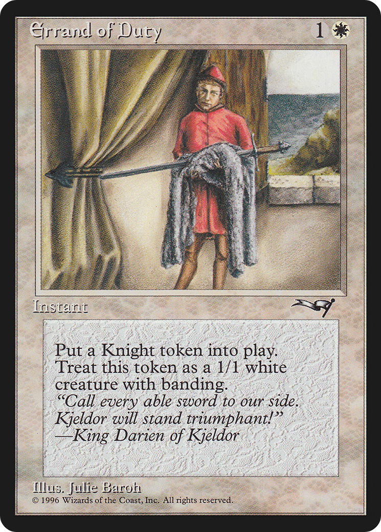 {C} Errand of Duty (Horse) [Alliances][ALL 2A]