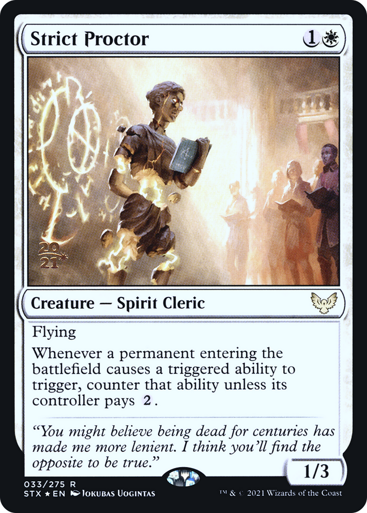 {R} Strict Proctor [Strixhaven: School of Mages Prerelease Promos][PR STX 033]