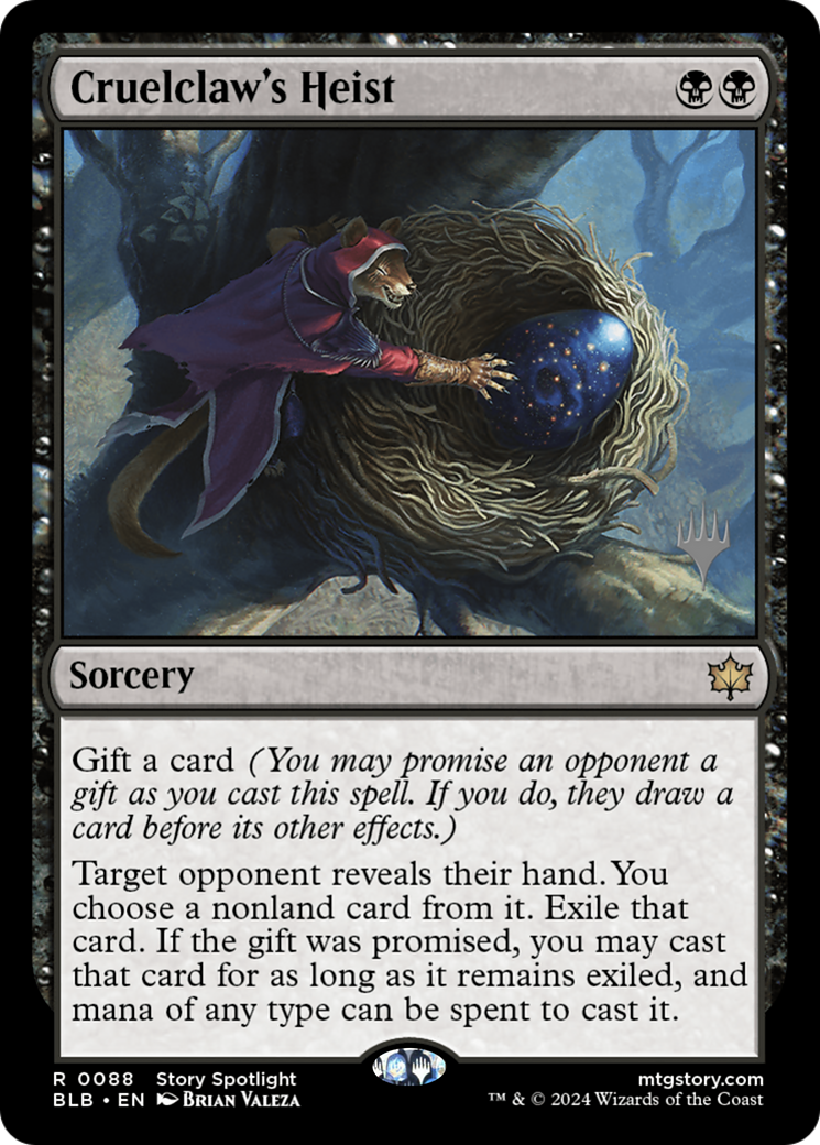 {@R} Cruelclaw's Heist (Promo Pack) [Bloomburrow Promos][PP BLB 088]