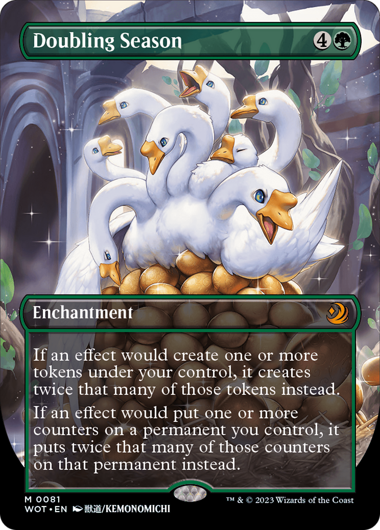 {R} Doubling Season (Anime Borderless) [Wilds of Eldraine: Enchanting Tales][WOT 081]