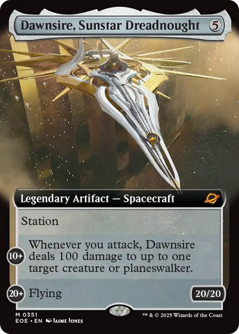 {@@ EOE R} Dawnsire, Sunstar Dreadnought (Extended Art) [Edge of Eternities][EOE 351]