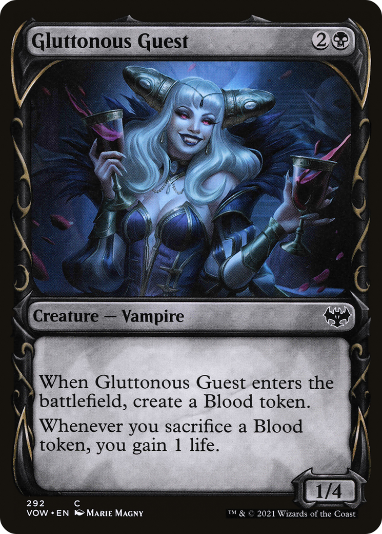 {C} Gluttonous Guest (Showcase Fang Frame) [Innistrad: Crimson Vow][VOW 292]