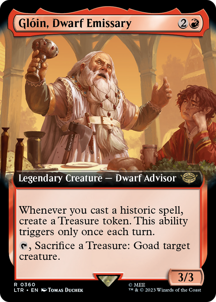 {R} Gloin, Dwarf Emissary (Extended Art) [The Lord of the Rings: Tales of Middle-Earth][LTR 360]