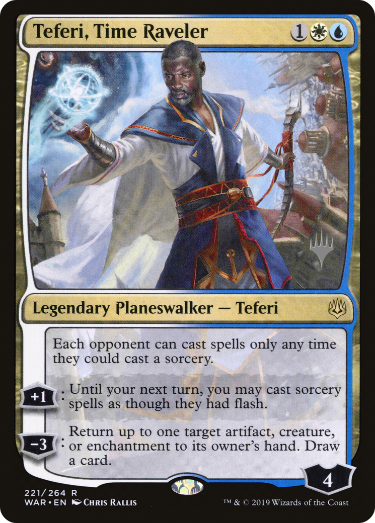 {R} Teferi, Time Raveler (Promo Pack) [War of the Spark Promos][PP WAR 221]