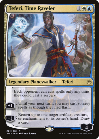 {R} Teferi, Time Raveler (Promo Pack) [War of the Spark Promos][PP WAR 221]