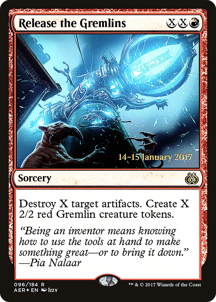 {R} Release the Gremlins [Aether Revolt Prerelease Promos][PR AER 096]