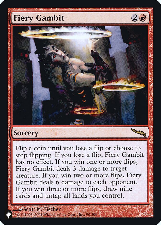 {R} Fiery Gambit [Secret Lair: Heads I Win, Tails You Lose][LS MRD 090]