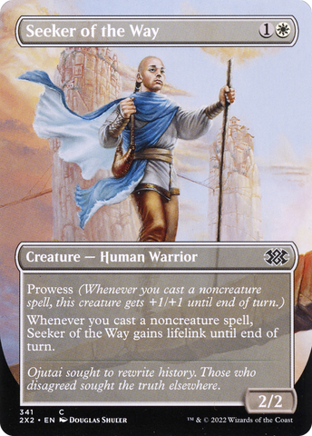 {C} Seeker of the Way (Borderless Alternate Art) [Double Masters 2022][2X2 341]