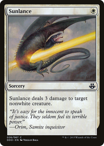 {C} Sunlance [Duel Decks: Elspeth vs. Kiora][DDO 026]