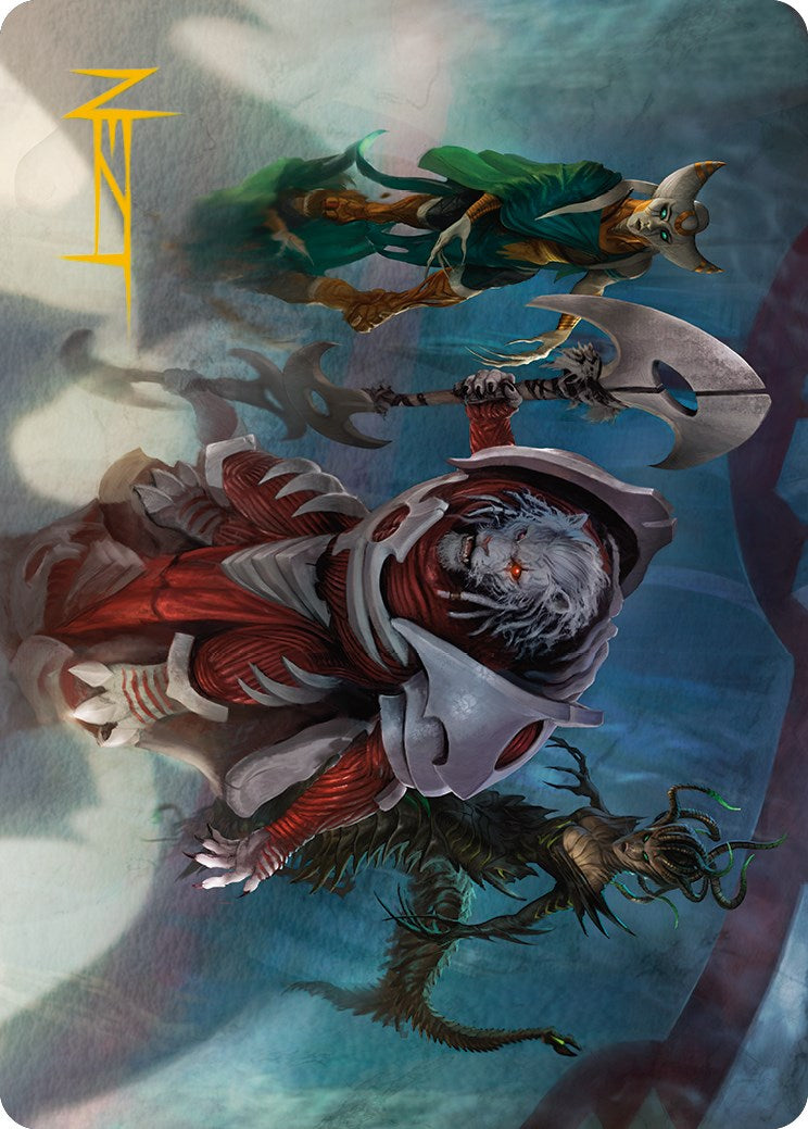 {A} Norn's Decree Art Card (Gold-Stamped Signature) [Phyrexia: All Will Be One Art Series][GS AONE 006]