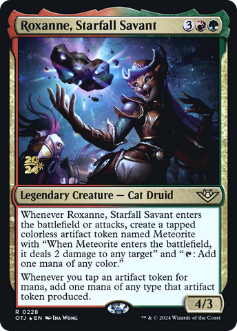 {@R} Roxanne, Starfall Savant [Outlaws of Thunder Junction Prerelease Promos][PR OTJ 228]