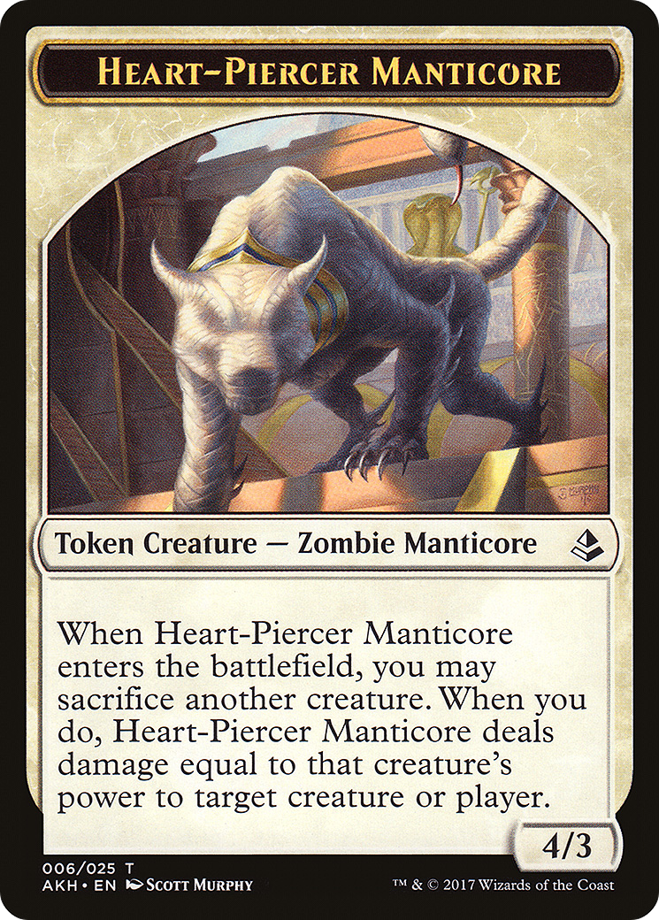 {T} Heart-Piercer Manticore Token [Amonkhet Tokens][TAKH 006]