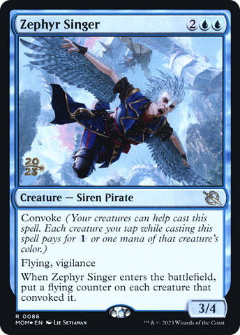{R} Zephyr Singer [March of the Machine Prerelease Promos][PR MOM 086]
