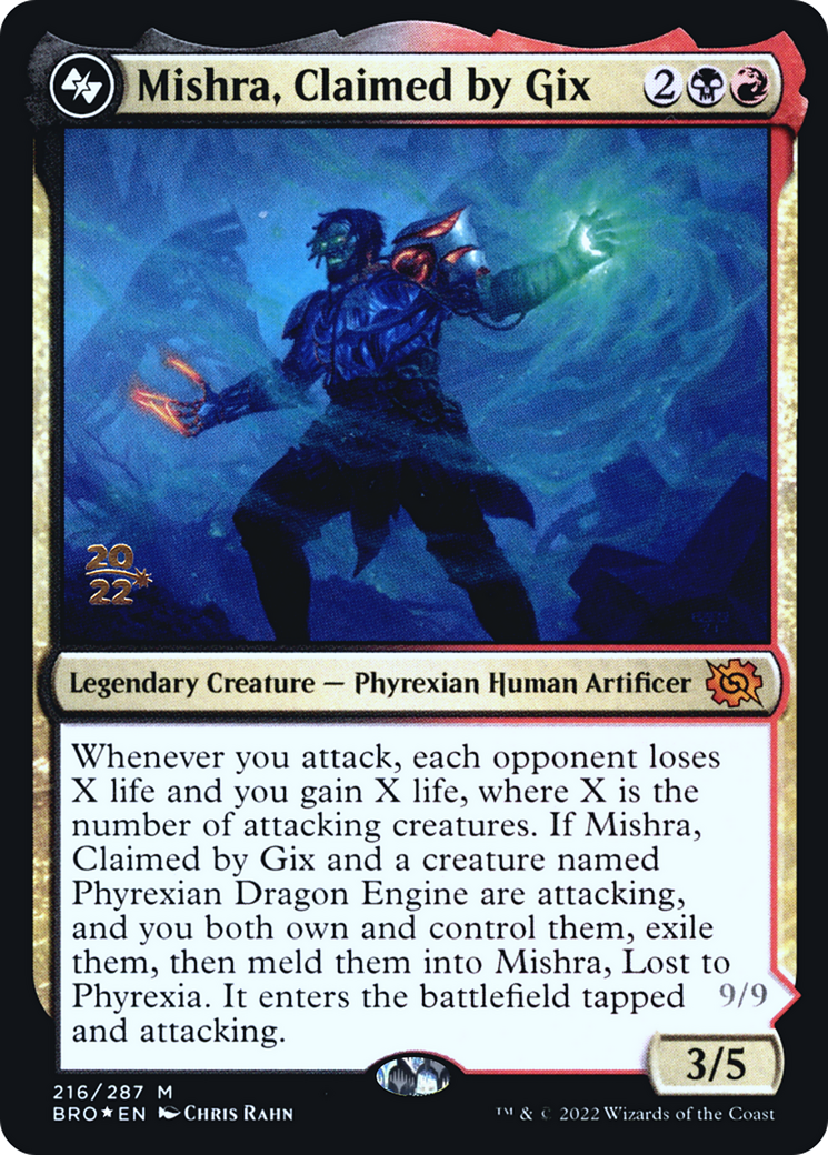 {R} Mishra, Claimed by Gix [The Brothers' War: Prerelease Promos][PR BRO 216]