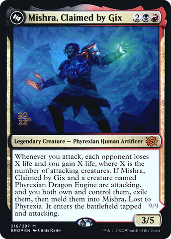{R} Mishra, Claimed by Gix [The Brothers' War: Prerelease Promos][PR BRO 216]