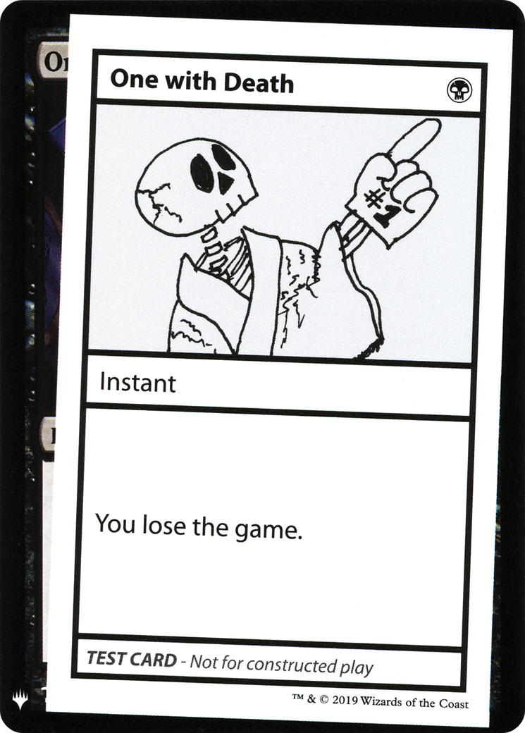 {R} One with Death [Mystery Booster Playtest Cards][CON CMB1 045]