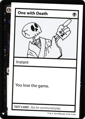 {R} One with Death [Mystery Booster Playtest Cards][CON CMB1 045]
