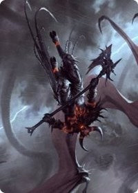 {A} Burning-Rune Demon Art Card [Kaldheim Art Series][AKHM 020]