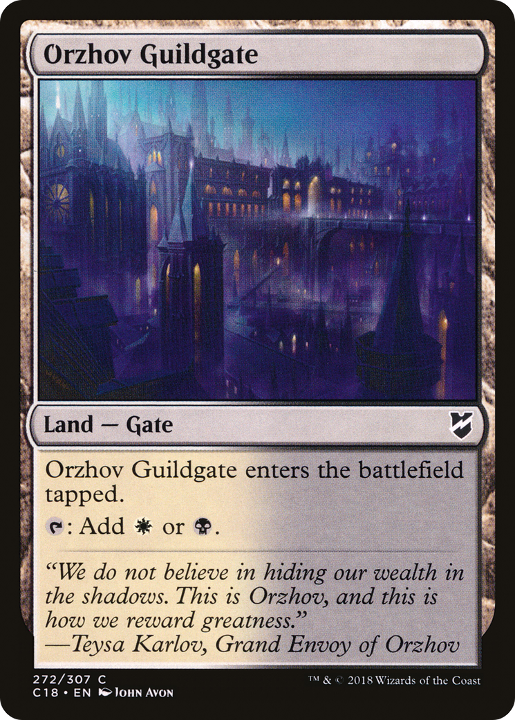 {C} Orzhov Guildgate [Commander 2018][C18 272]