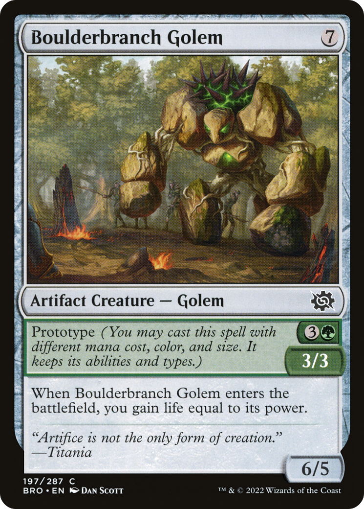 {C} Boulderbranch Golem [The Brothers' War][BRO 197]