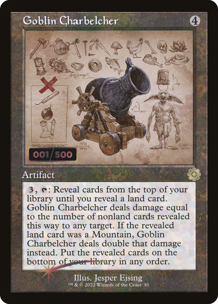 {R} Goblin Charbelcher (Schematic) (Serial Numbered) [The Brothers' War Retro Artifacts][BRR 081]