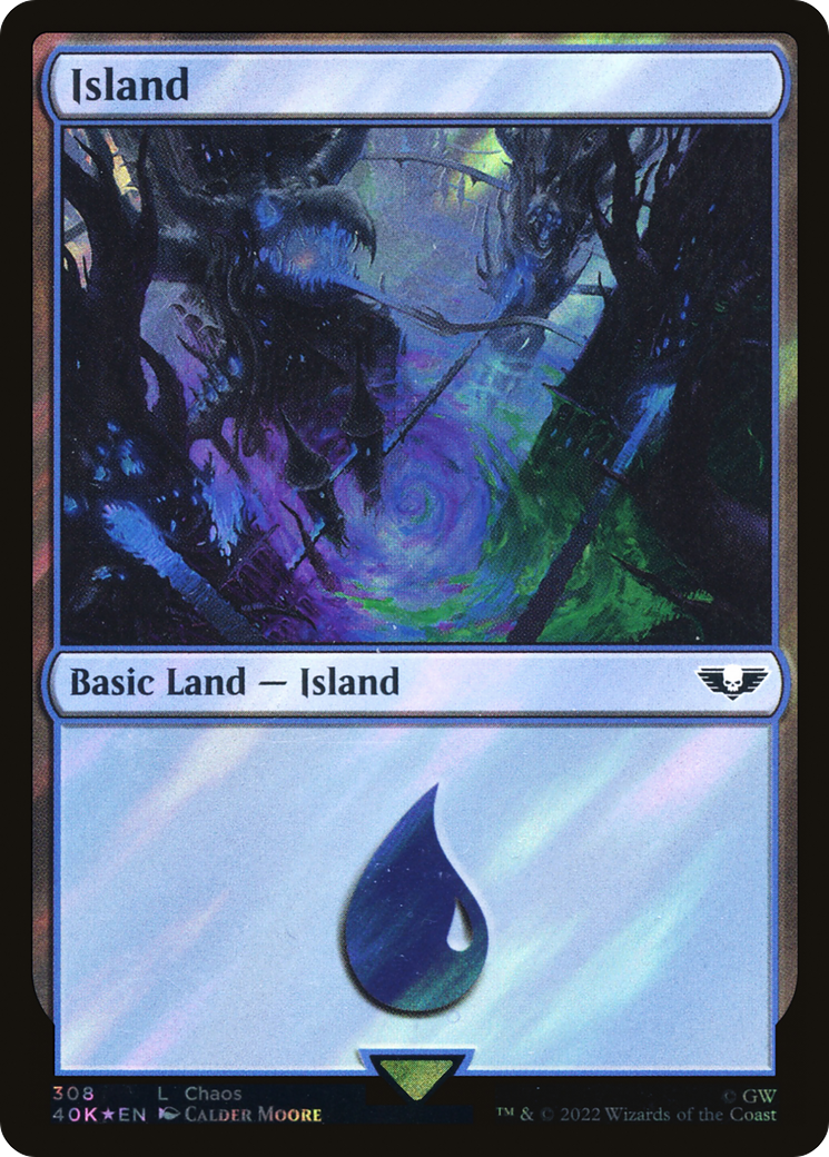 {B}[SFO 40K 308] Island (308) (Surge Foil) [Universes Beyond: Warhammer 40,000]