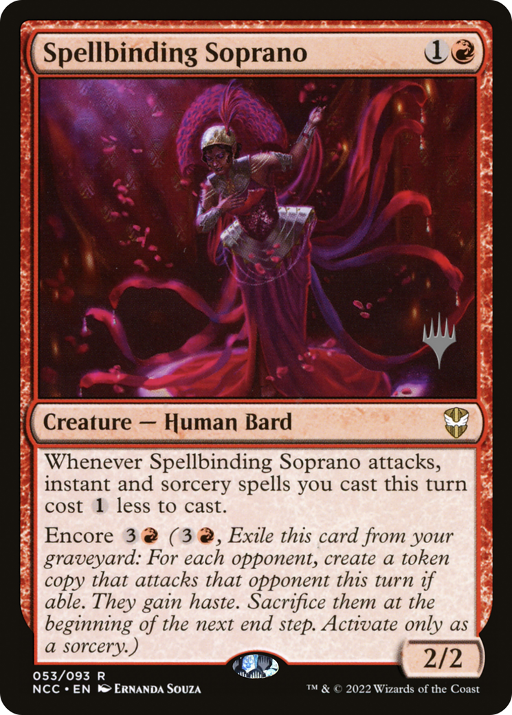 {R} Spellbinding Soprano (Promo Pack) [Streets of New Capenna Commander Promos][PP NCC 053]